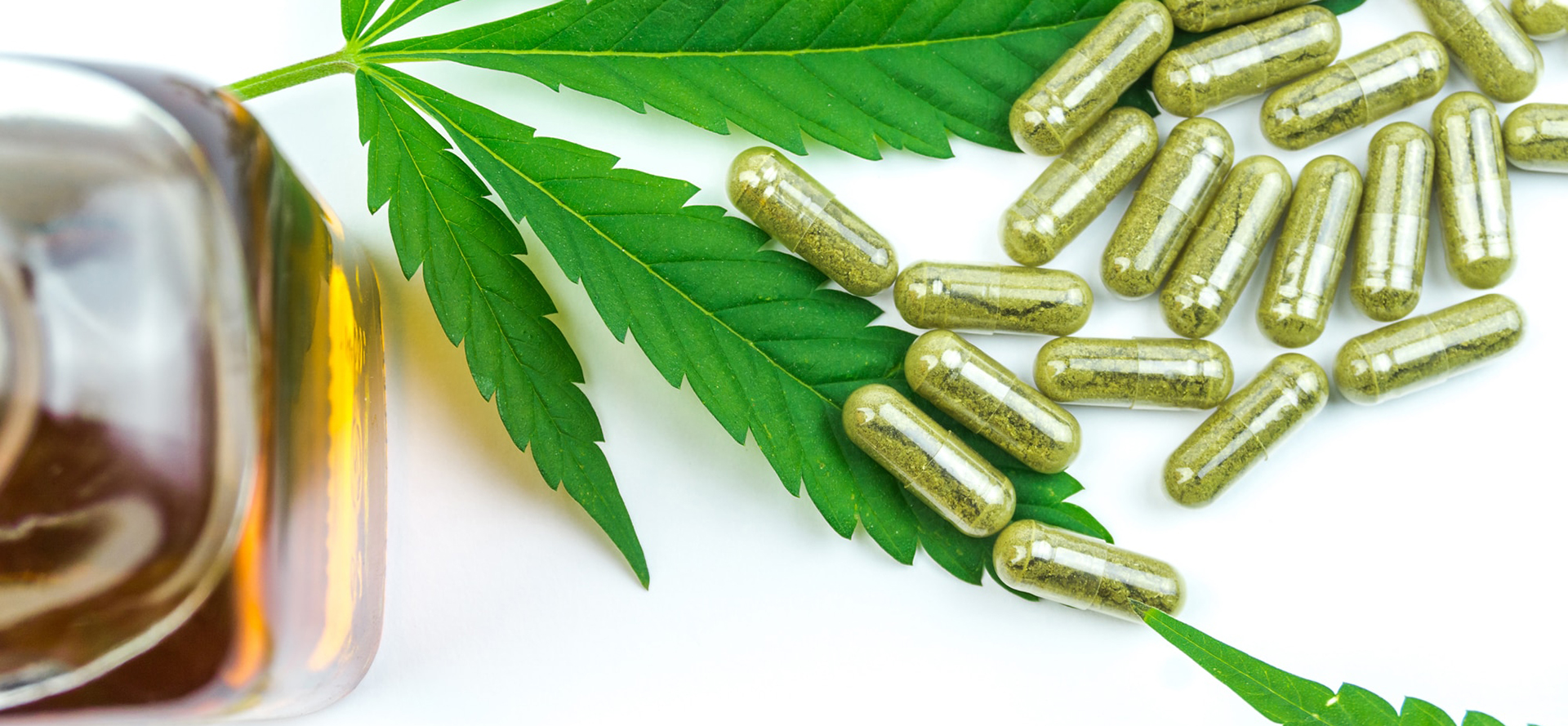 CBD capsules and hemp.