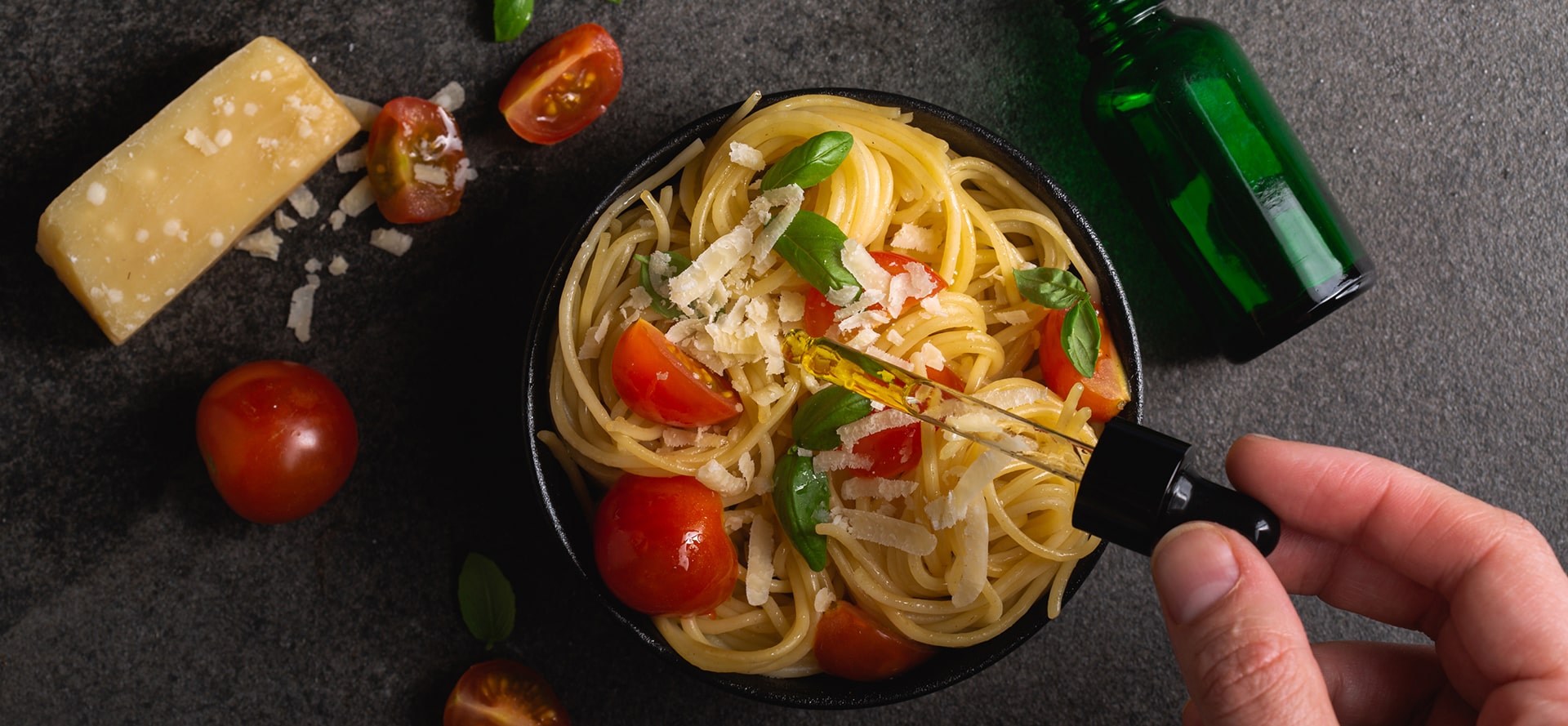 Cannabis CBD spaghetti pasta.