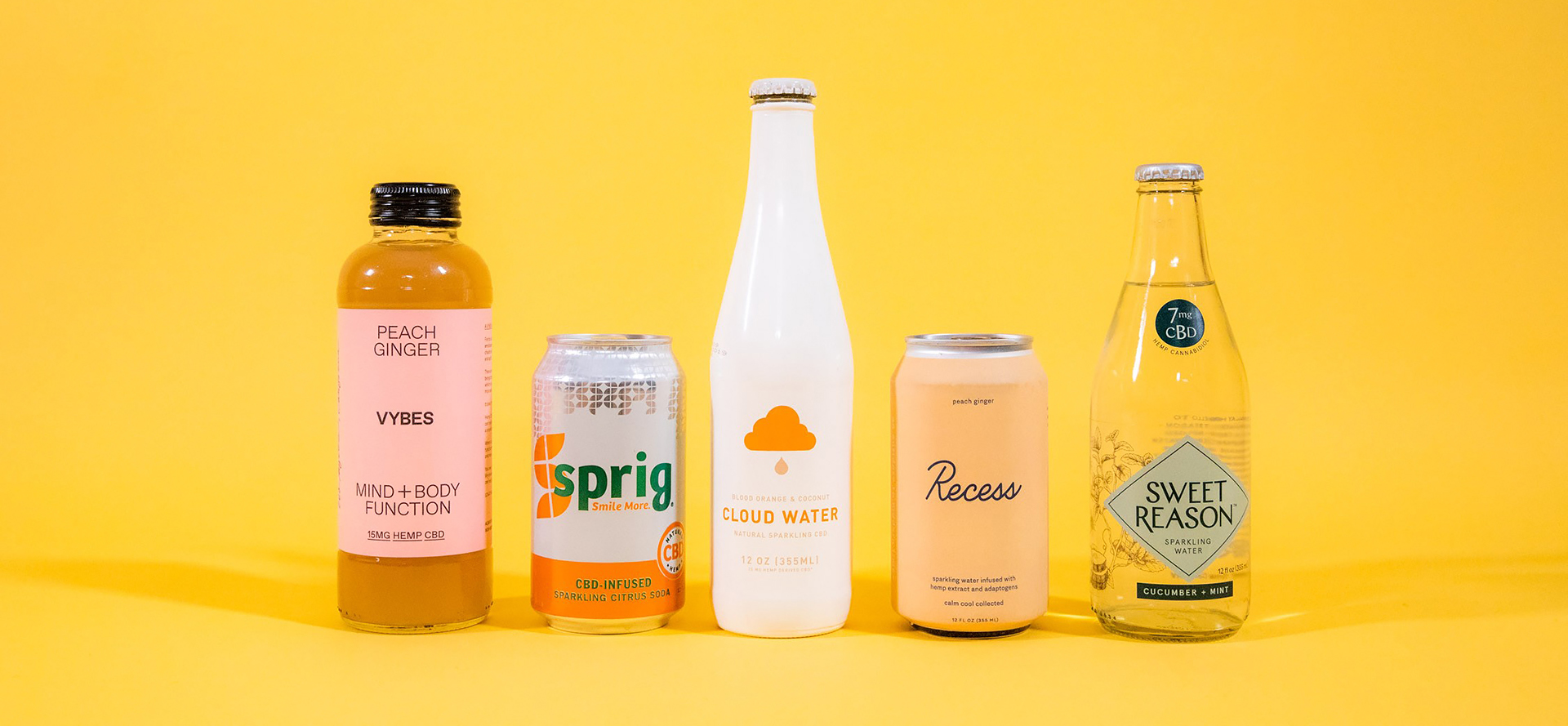 CBD Soda bottles.