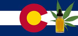 CBD Oil And Colorado Flag.