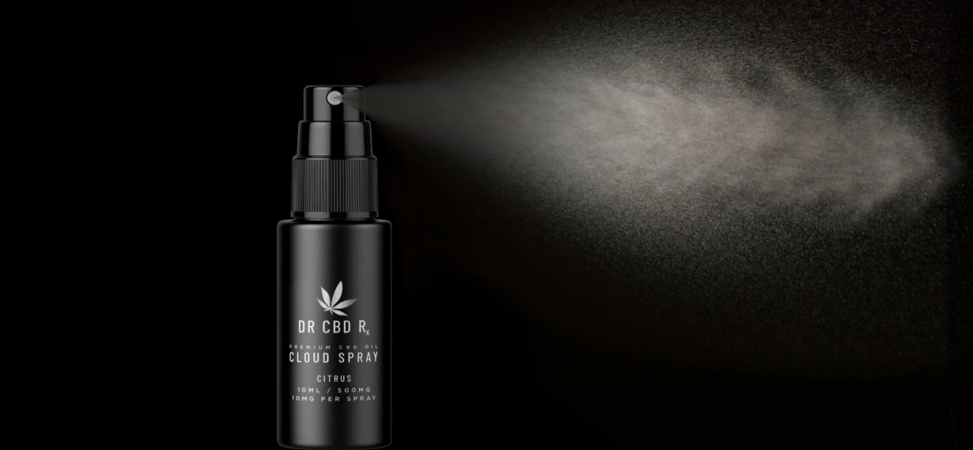 Black CBD spray.