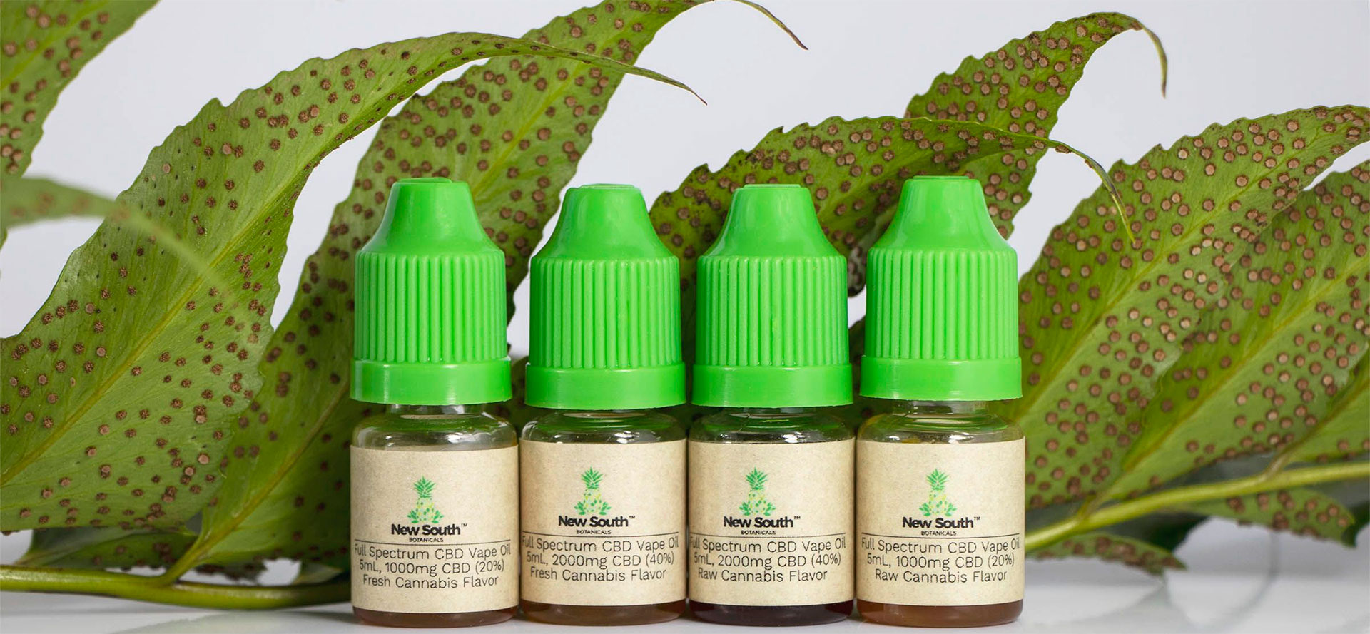 Full-Spectrum CBD Vape juice in bottles.