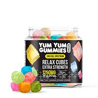 Yum Yum Gummies Full Spectrum CBD Relax Cubes.